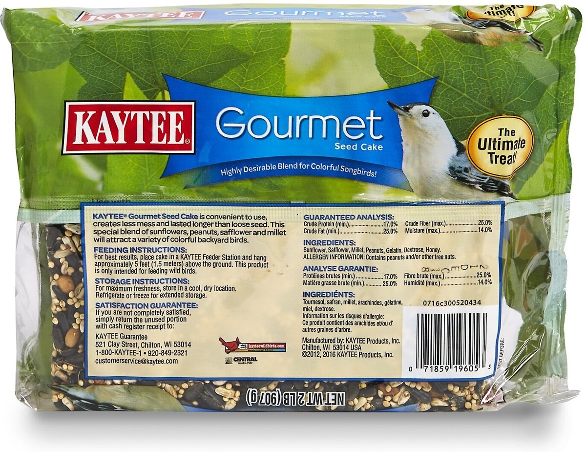 Kaytee Gourmet Seed Cake Wild Bird Treats， 6 count