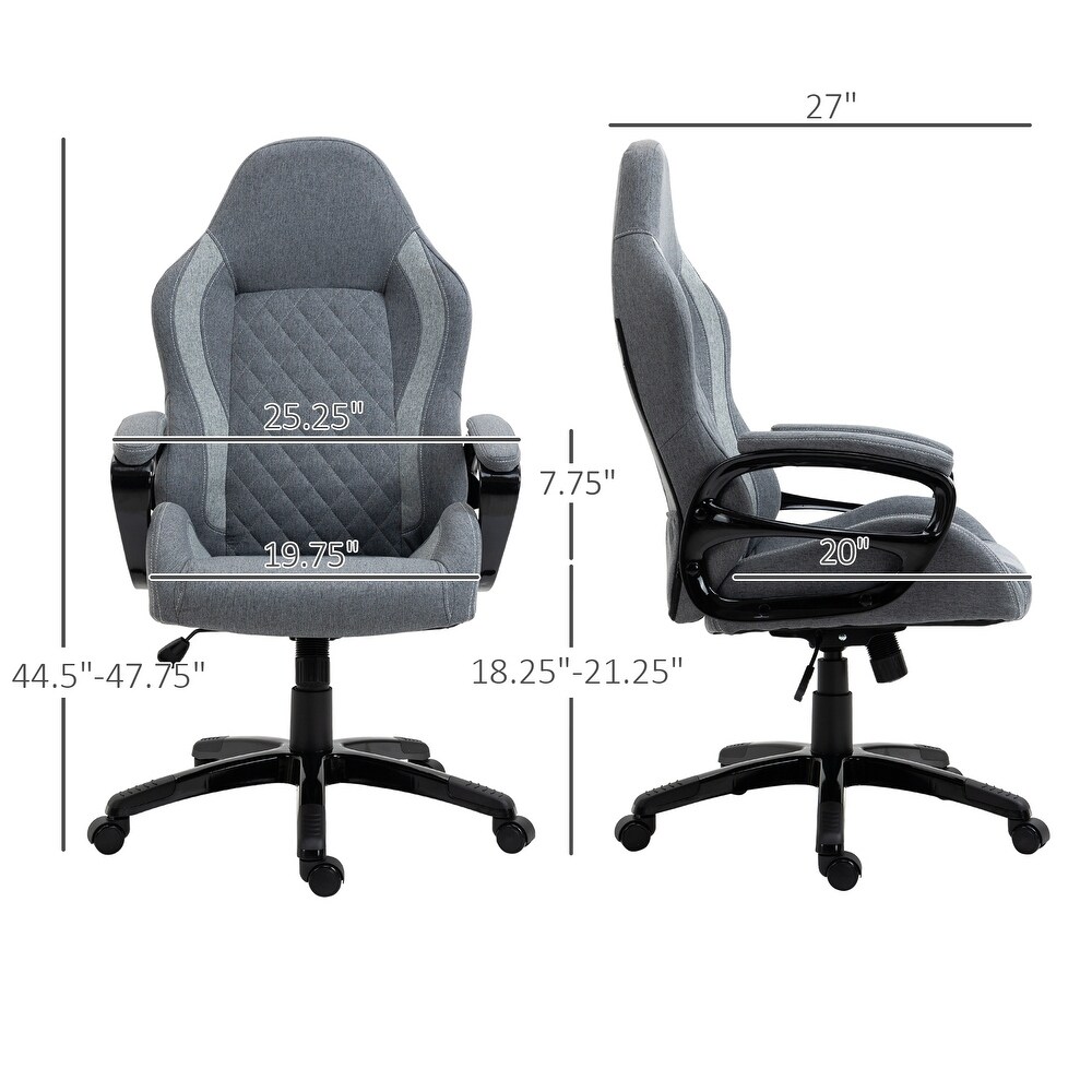 High Back Task Computer Desk Chair with Padded Armrests