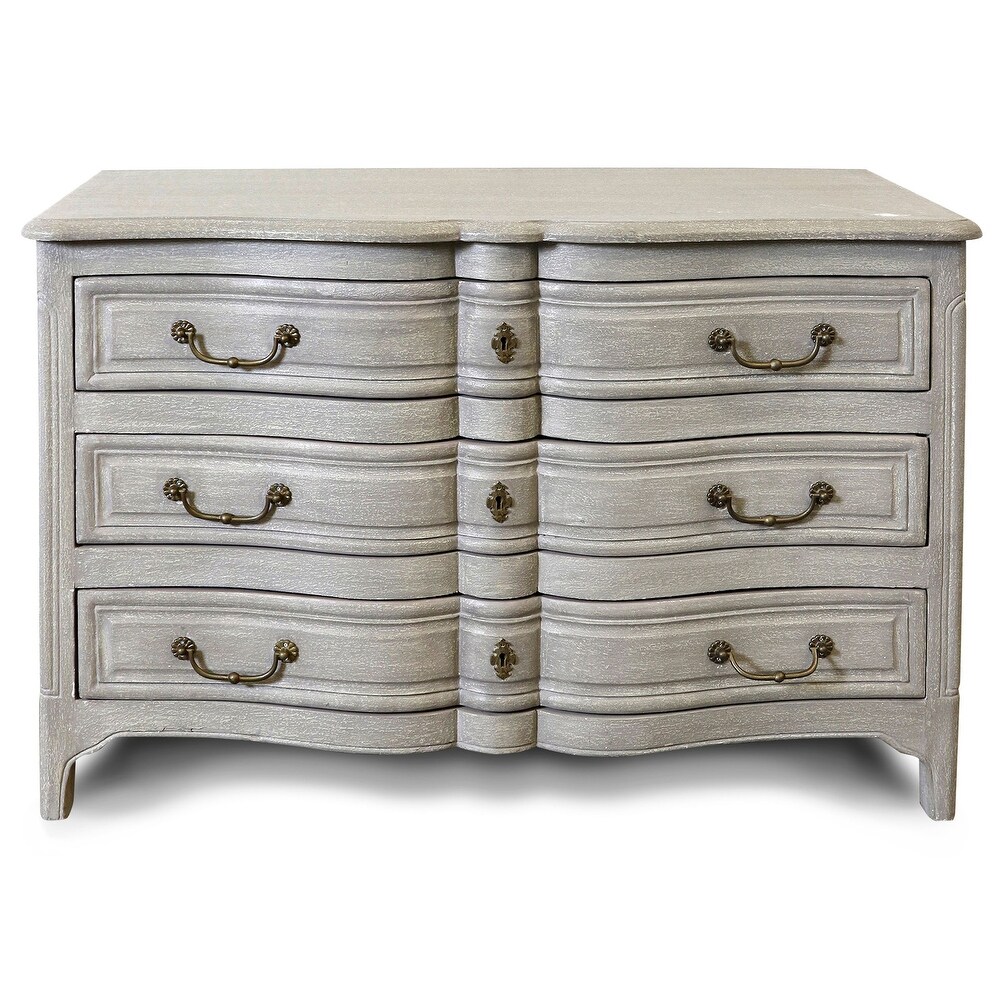 StyleCraft Dann Foley   Chalk Slate Gray Three Drawer Chest