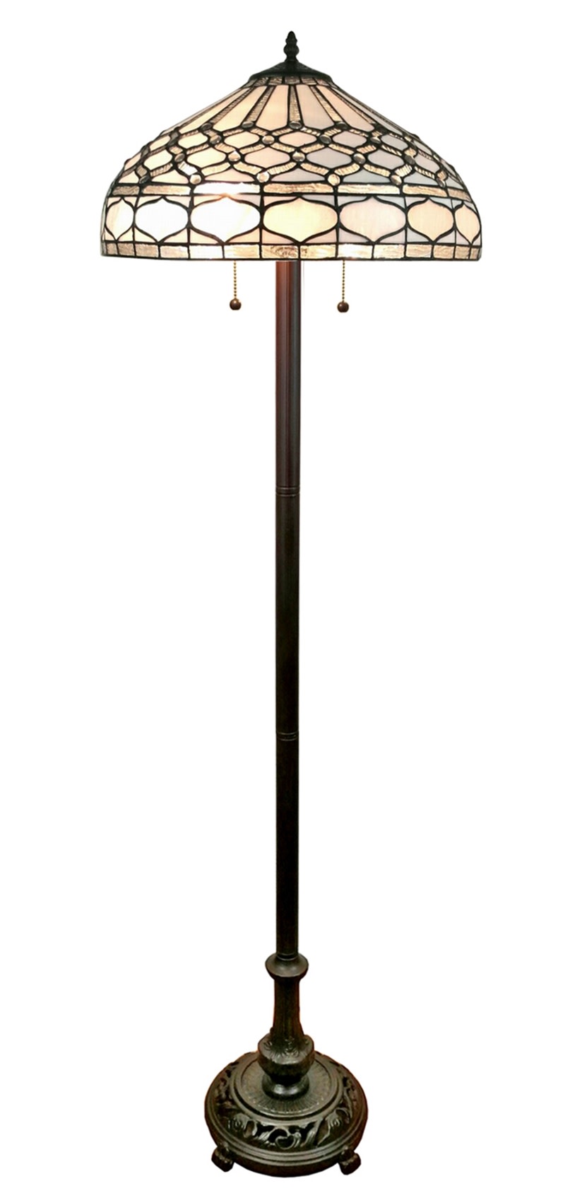  Style 2 Light Geometric Floor Lamp - 62" Tall