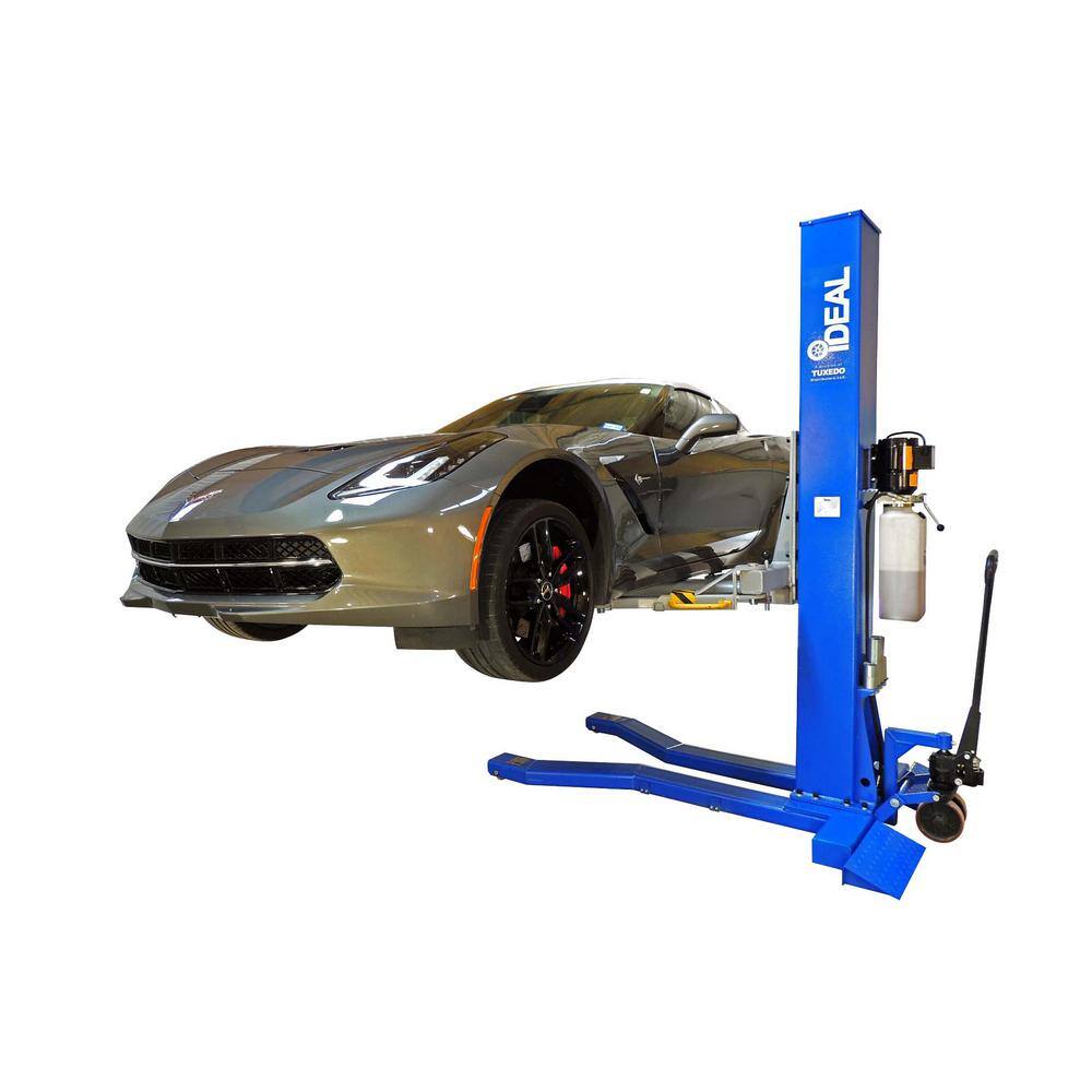 iDEAL Mobile Single Column Car Lift 6000 lbs. Capacity Heavy Duty Model With Stackable Extensions included MSC-6KLP