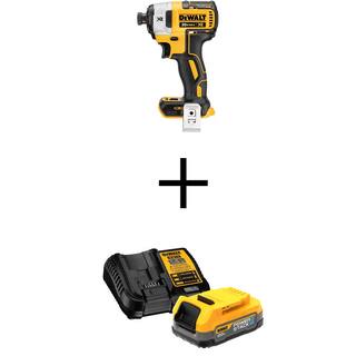 DW 20-Volt Maximum XR Cordless Brushless 3-Speed 14 in. Impact Driver with 1.7 Ah POWERSTACK Battery and Charger DCF887BWCBP034C