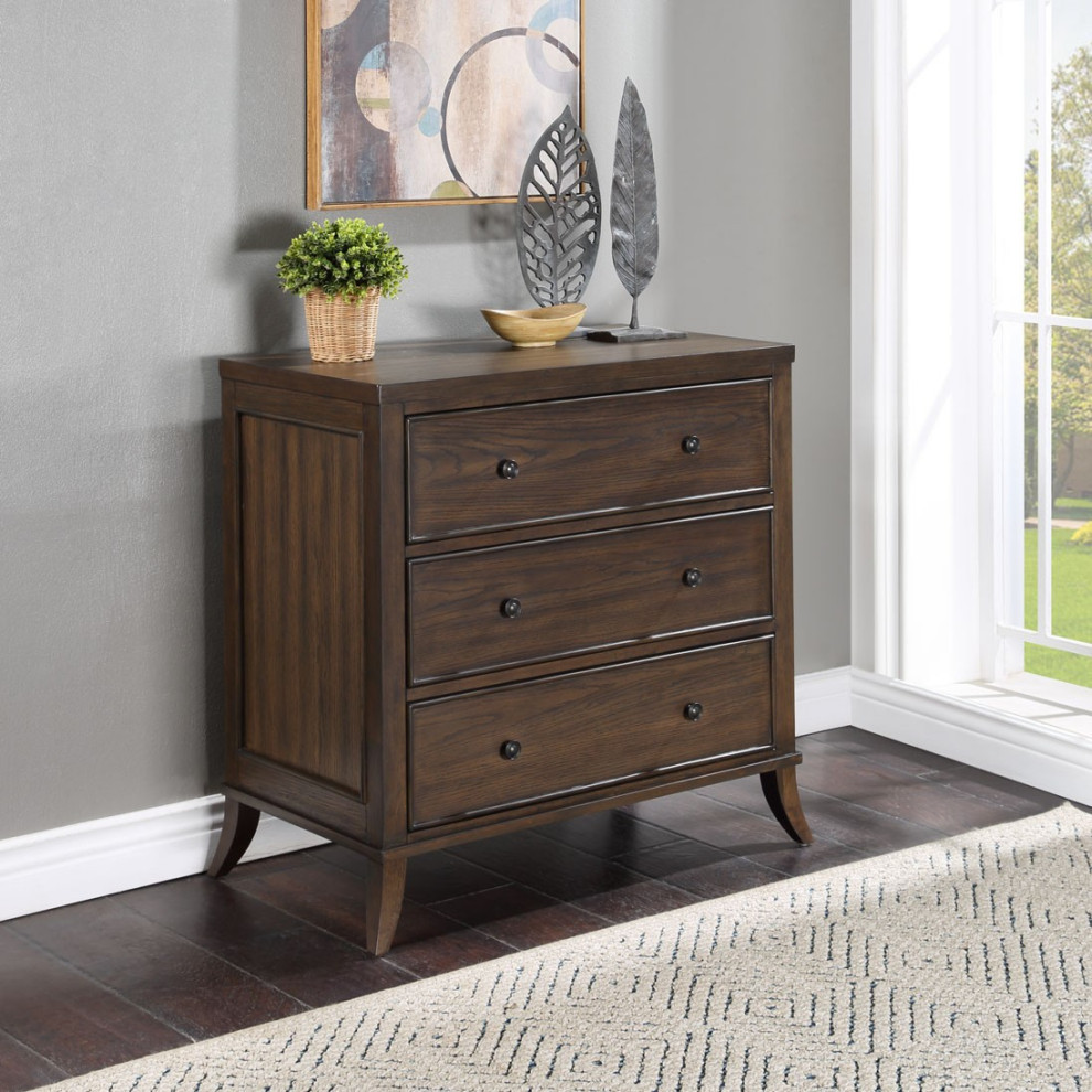 Noel 3 Drawer Chest   Transitional   Accent Chests And Cabinets   by AED Luxury Home Decor  Houzz