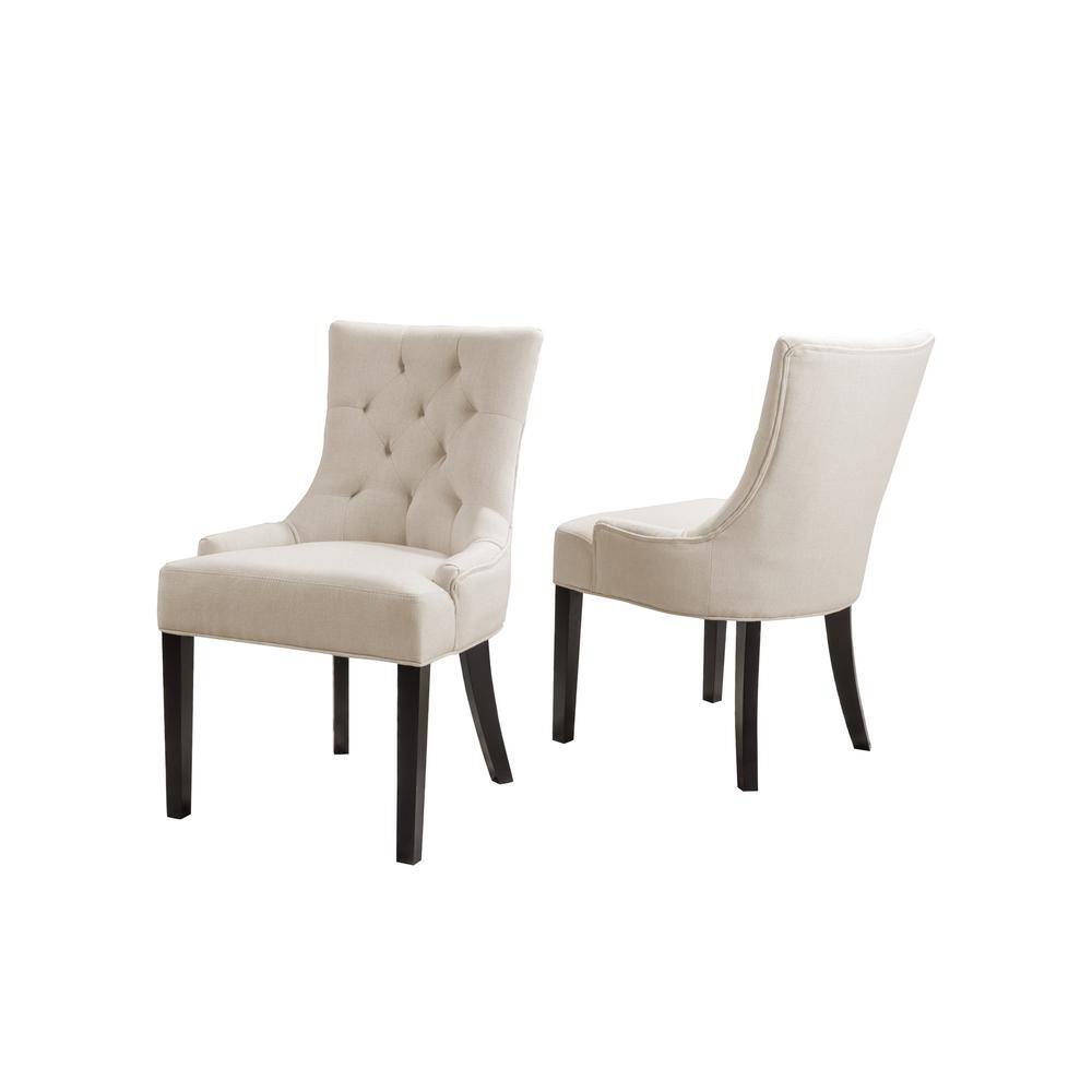 Noble House Hayden Beige Upholstered Dining Chairs (Set of 2) 3690