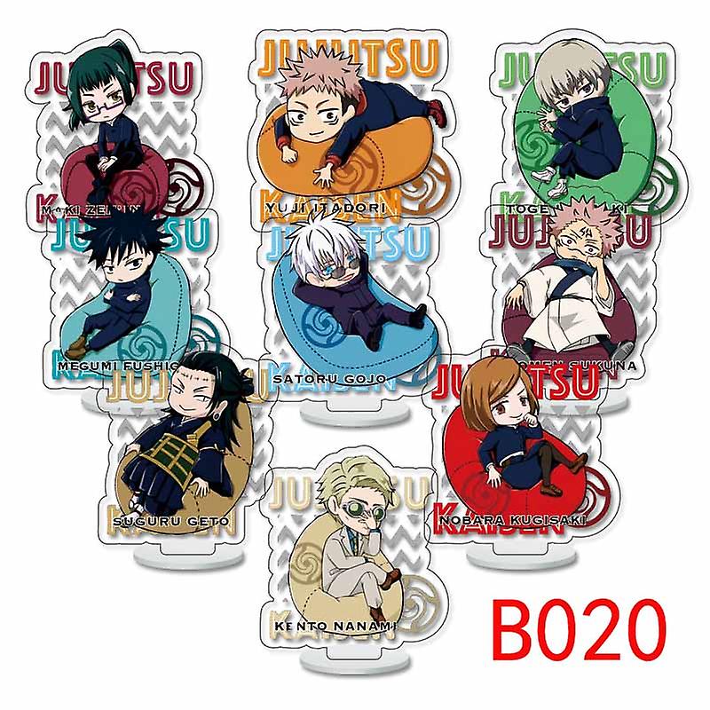 9pcs/set Anime Spirited Away Acrylic Stand Model No Face Man Cartoon Figure Decoration Action Plate Toys，jujutsu Kaisen18