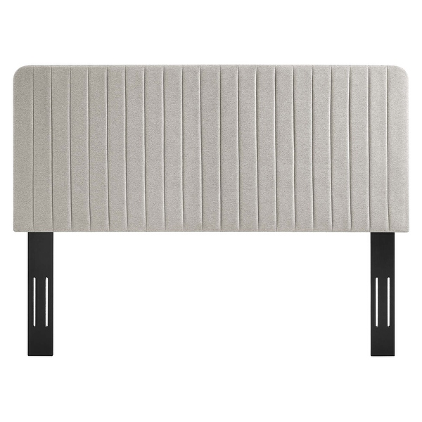 Milenna Channel Tufted Upholstered Fabric King/California King Headboard - - 33939546