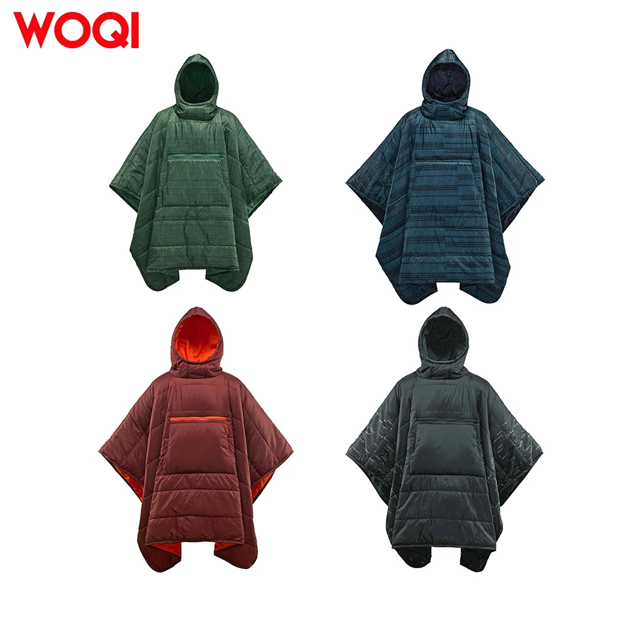 WOQI waterproof portable blanket Camping electric hoodie winter blanket