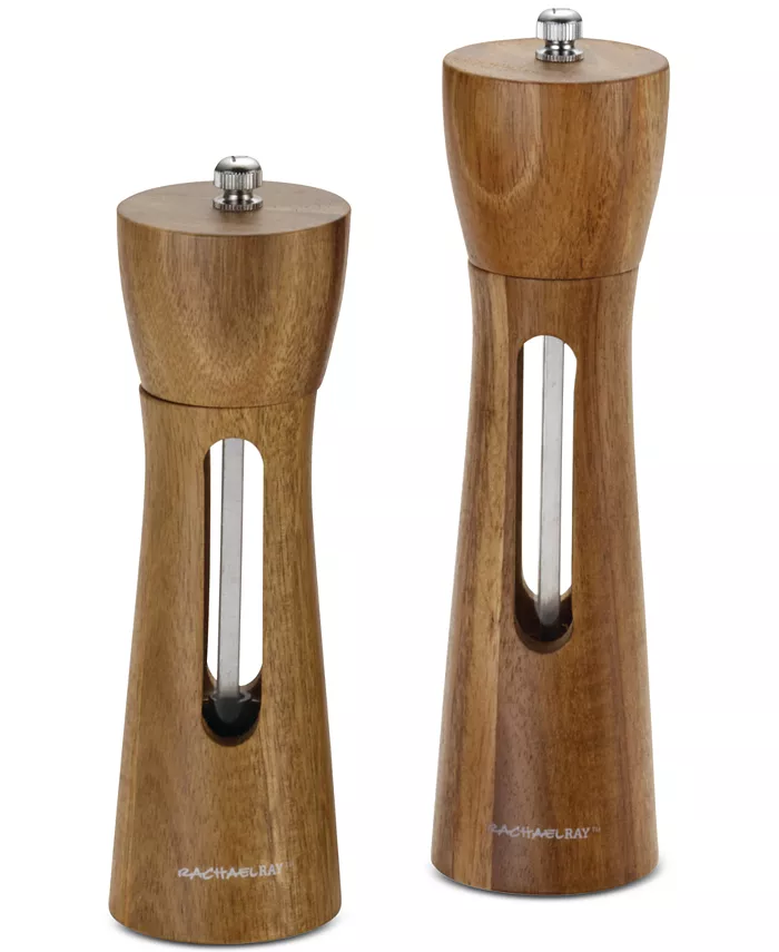 Rachael Ray Tools and Gadgets Acacia Salt Pepper Grinder Set