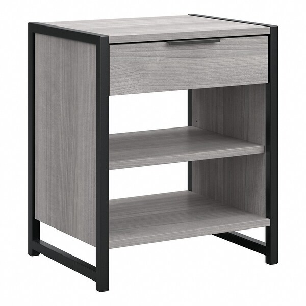 Atria Small Nightstand with Drawer and Shelves by Bush Furniture - - 34551634