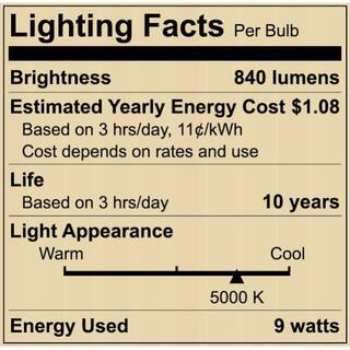 60-Watt Equivalent A19 Non-Dimmable LED Light Bulb Daylight (16-Pack) B7A19A60WUL34