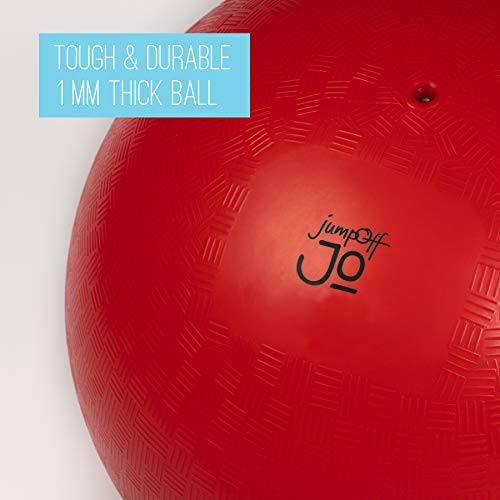 JumpOff Jo Kickball Set - Includes Large, Oversized Kickball, Bases, Ball Pump & 2 Needles