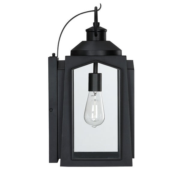 1-light outdoor wall light with clear glass and black finish，1*E26 Shopping - The Best Deals on Outdoor Wall Lanterns | 40356619