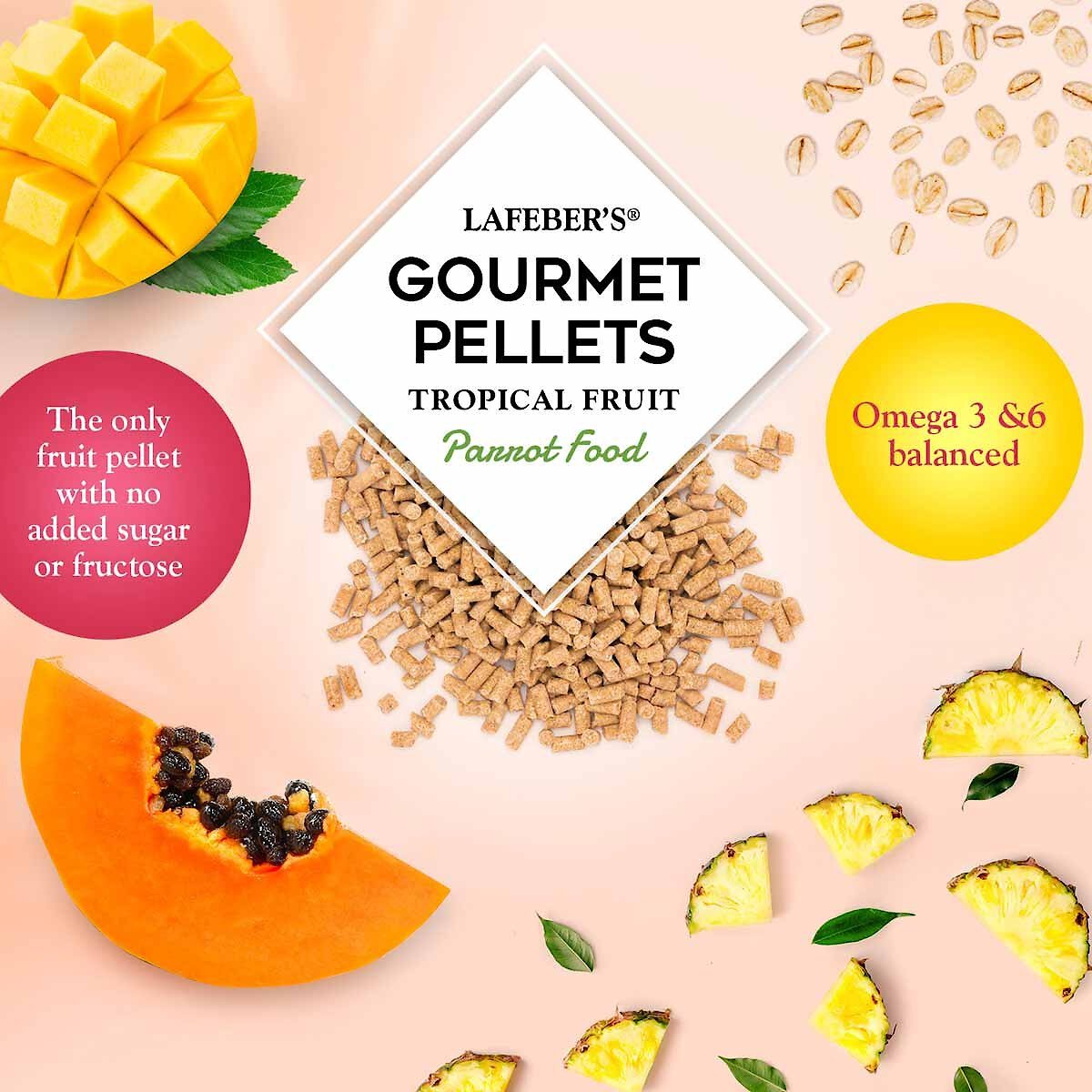 Lafeber Tropical Fruit Gourmet Pellets Parrot Bird Food