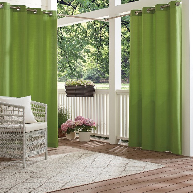 Hampton Solid Outdoor Room Darkening Curtain Panel Waverly Sun N Shade