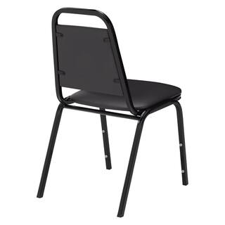 National Public Seating 9100 Series Panther Black Vinyl Upholstered Banquet Chair (4-Pack) 9110-B4