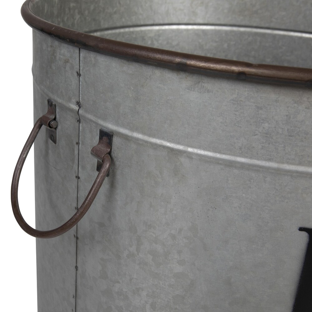 Decorative Metal Buckets with Handles and \