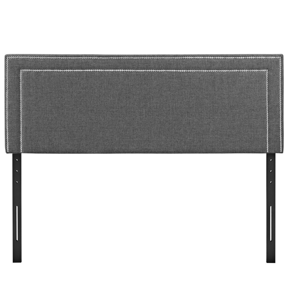 Jessamine Queen size Upholstered Headboard in Gray