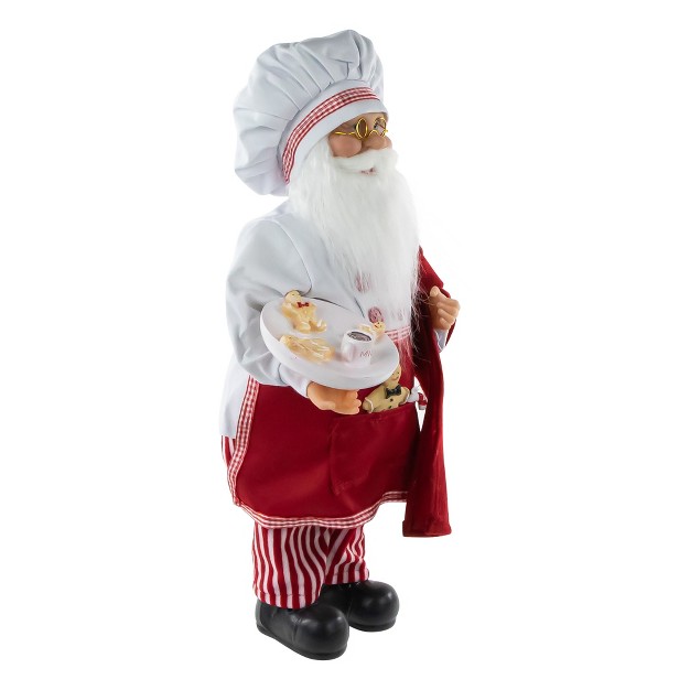 Chef Santa With Cookies And Napkin Christmas Figure