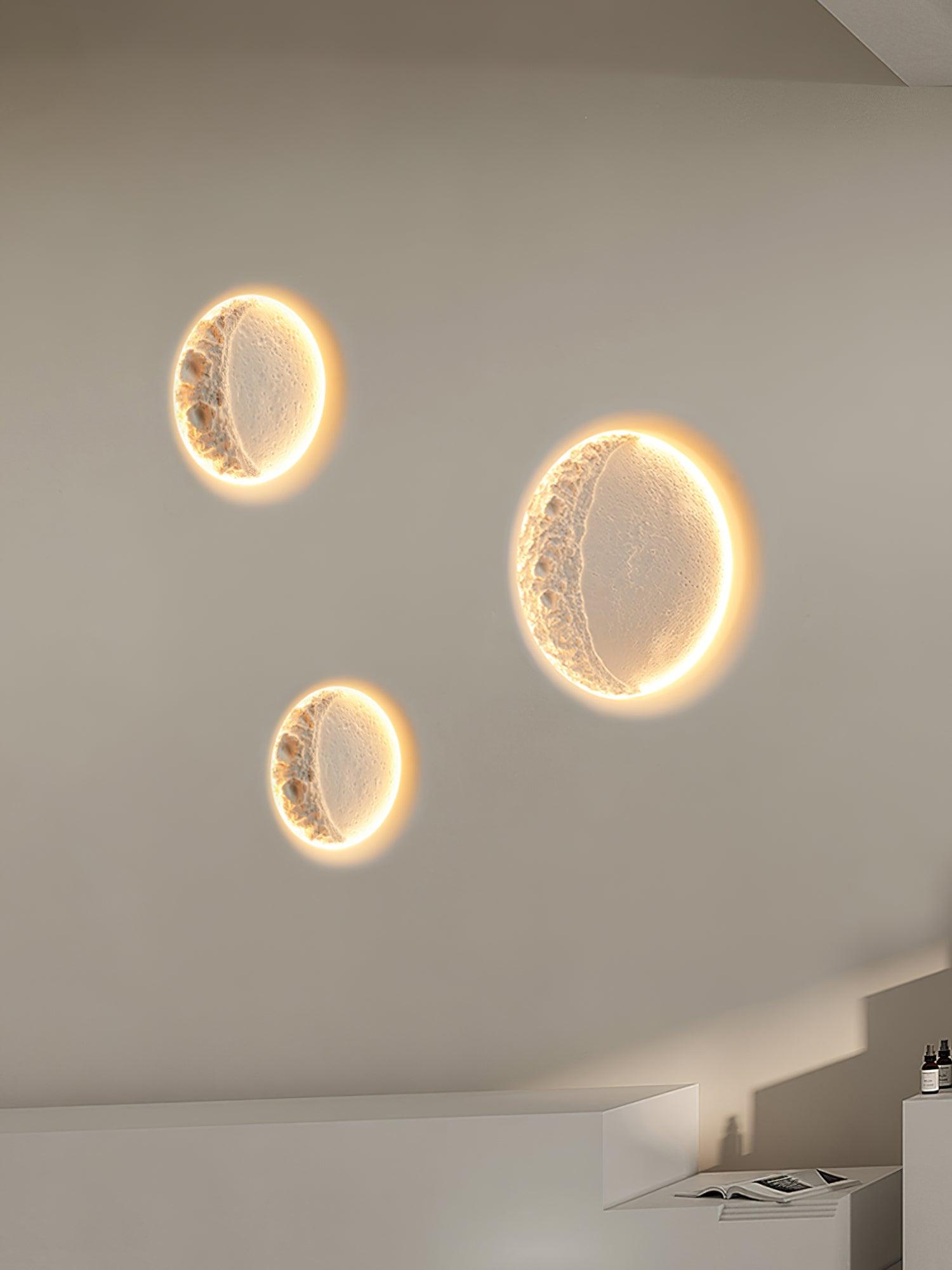 Gypsum Moon Wall Lamp