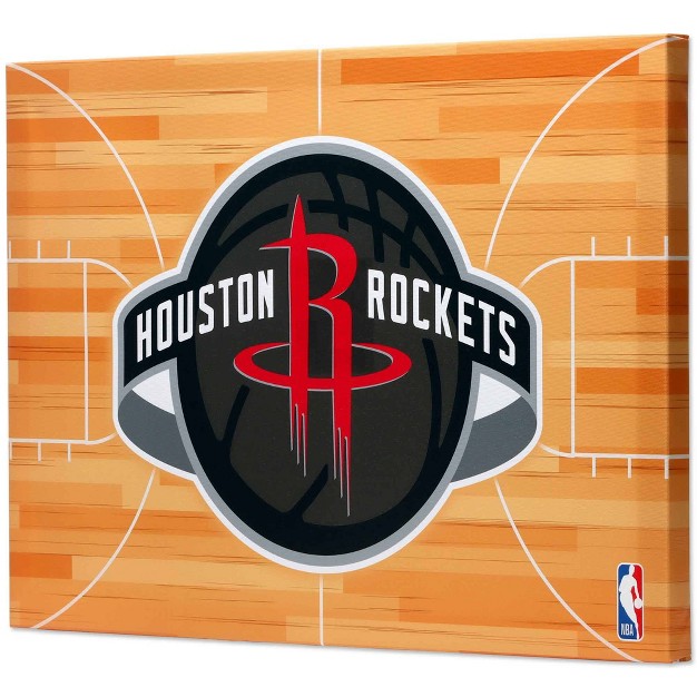 Nba Houston Rockets Court Canvas Wall Sign