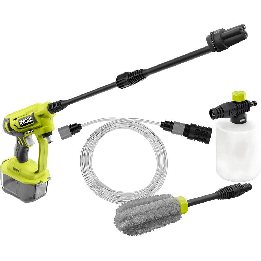 RYOBI RY120350-CMB1 ONE+ 18V EZClean 320 PSI 0.8 GPM Cordless Cold Water Power Cleaner (Tool Only) with Foam Blaster and Wash Brush