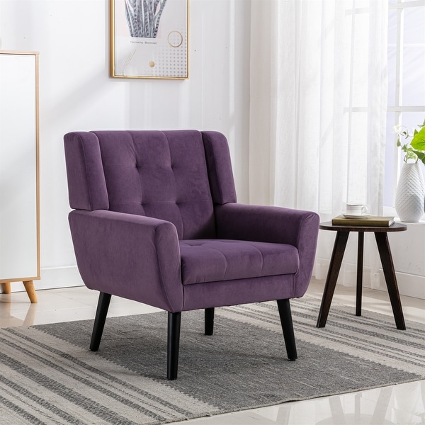 Modern Soft Velvet Material Ergonomics Accent Chair Living Room Chair