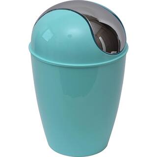 4.5 l1.2 Gal. Round Bath Floor Trash Can Waste Bin in Aqua Blue 6518147