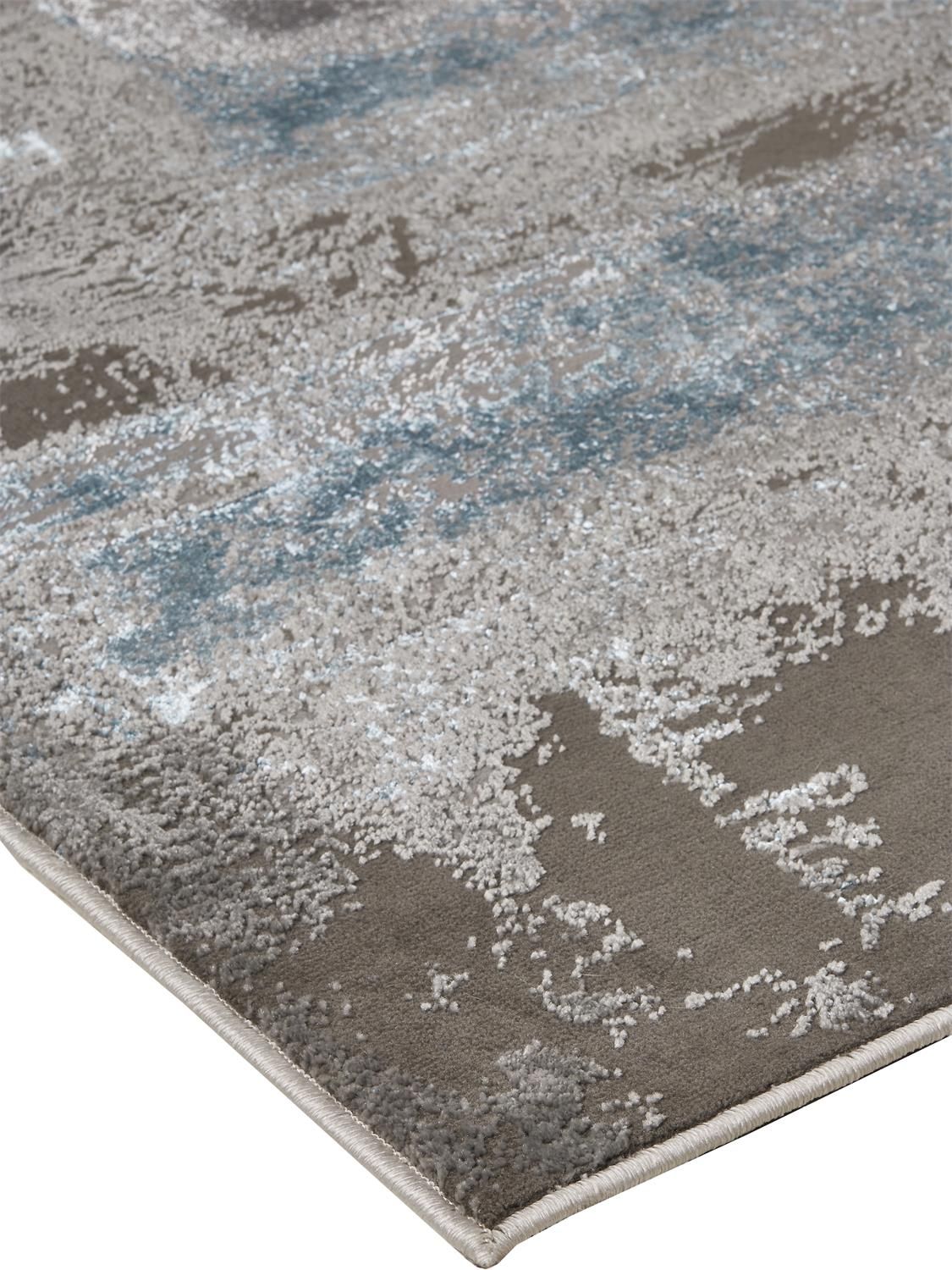 Aurelian Silver and Teal Rug by BD Fine