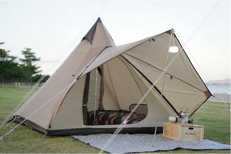 safari tent luxury canvas glamping 6 person black popup camping tent tarp camping 6 people zelt outdoor equipment camping tent