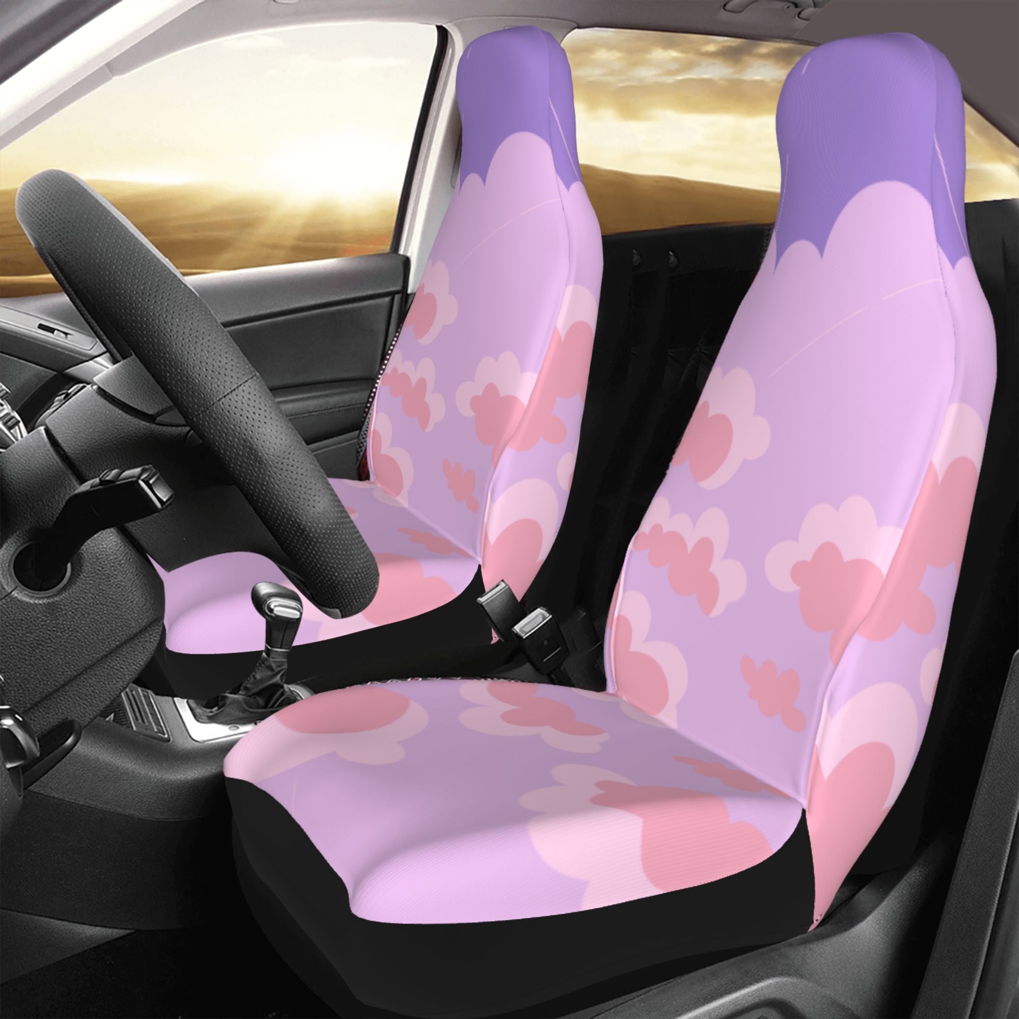 ZICANCN Car Seat Covers Front Seats Only，Sunset Cloud Art Automotive Seat Covers Protectors for Cars Trucks Suv 2 Pack