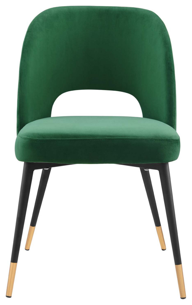 Rouse Performance Velvet Dining Side Chair   Midcentury   Dining Chairs   by Modway  Houzz