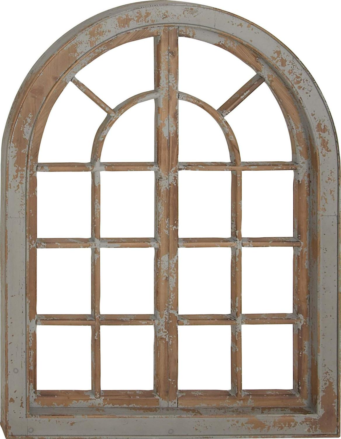 Decmode Traditional Arched Wooden Wall Decor， Gray