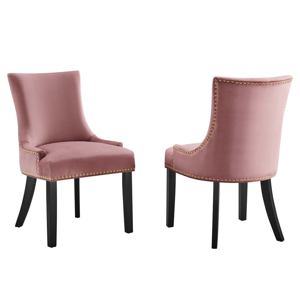 Marquis Performance Velvet Dining Chairs   Set of 2