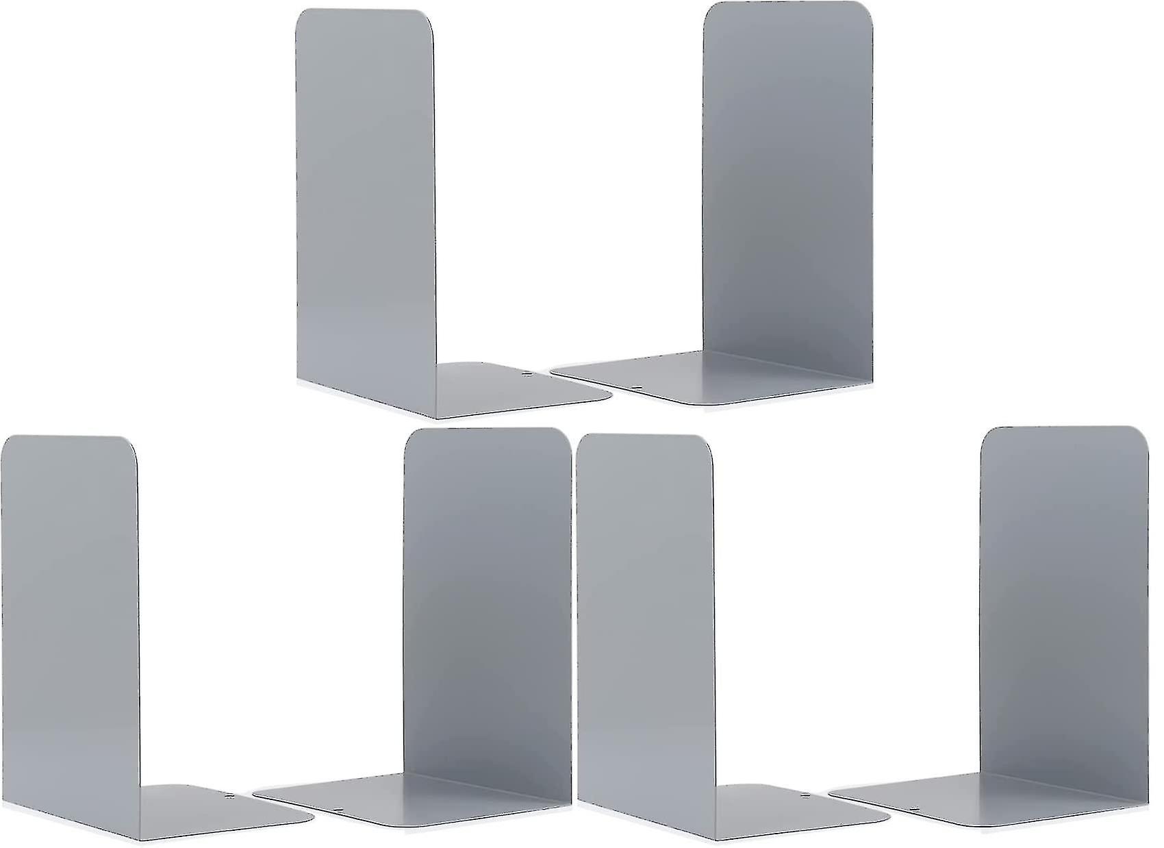 3 Pairs Bookends， Bookends Metal Book Stand Bookends Non-slip Bookends Book Holder For School， Home， Office