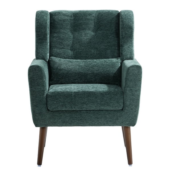 Modern Accent Chair Upholstered Foam Filled Living Room Chairs Comfy Reading Chair with Chenille Fabric Lounge for Living Room