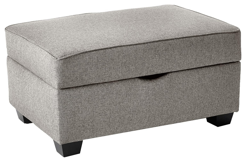 Rectangular Storage Ottoman  Polyester Upholstery With Extra Padded Seat   Contemporary   Footstools And Ottomans   by Decorn  Houzz