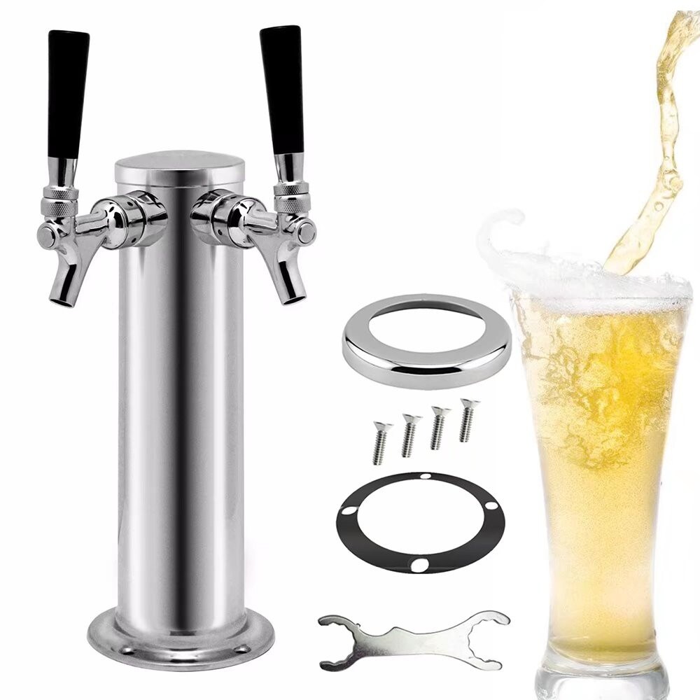 Modern Dual Faucet Stainless Steel Beer Dispenser   13\