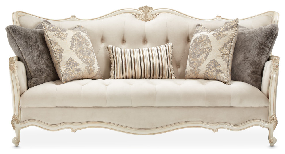 Lavelle Classic Pearl Sofa  Ivory   Victorian   Sofas   by HedgeApple  Houzz