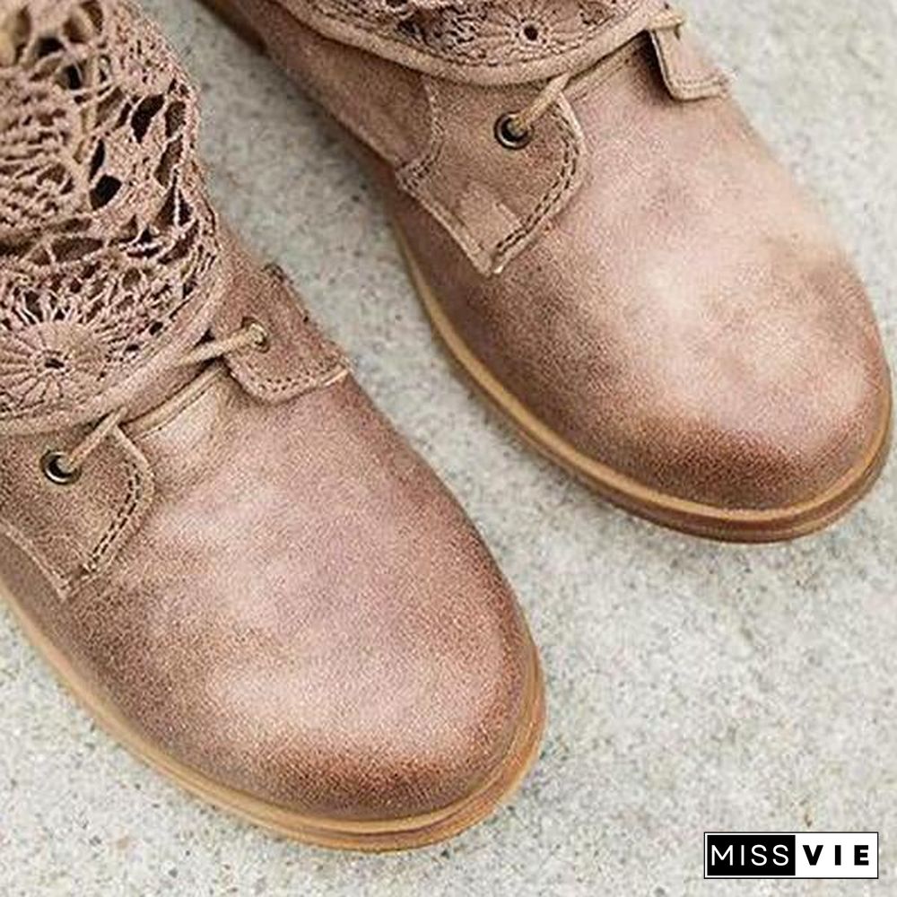 Women's Casual Lace Ankle Boots