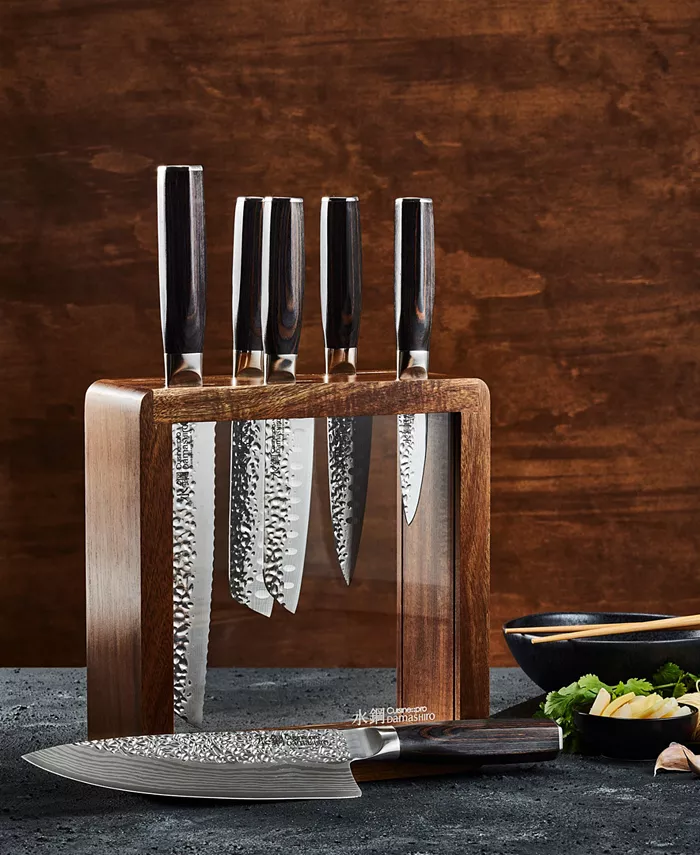 Damashiro Emperor Mokuzai Knife Block Set 7 Piece