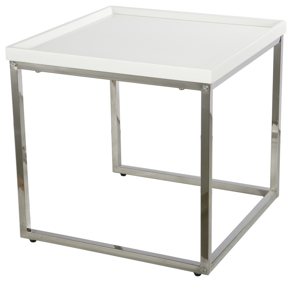 Nesting Side Table Wood MDF White   Contemporary   Side Tables And End Tables   by Fantastic Decorz LLC  Houzz