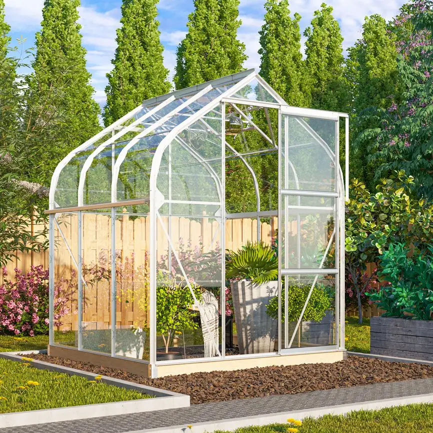 Clear glass garden greenhouse Windproof and warm greenhouse