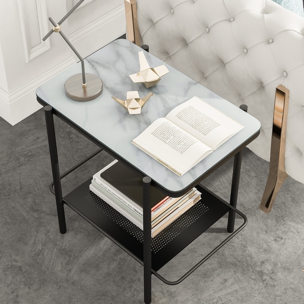 Furniture of America Puetz Contemporary Black 24 inches End Table