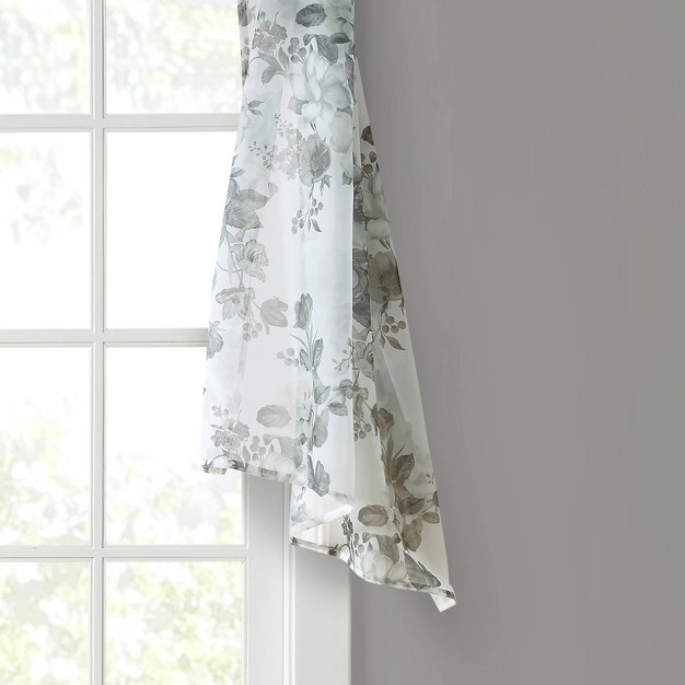 Fleur Printed Floral Voile Sheer Scarf