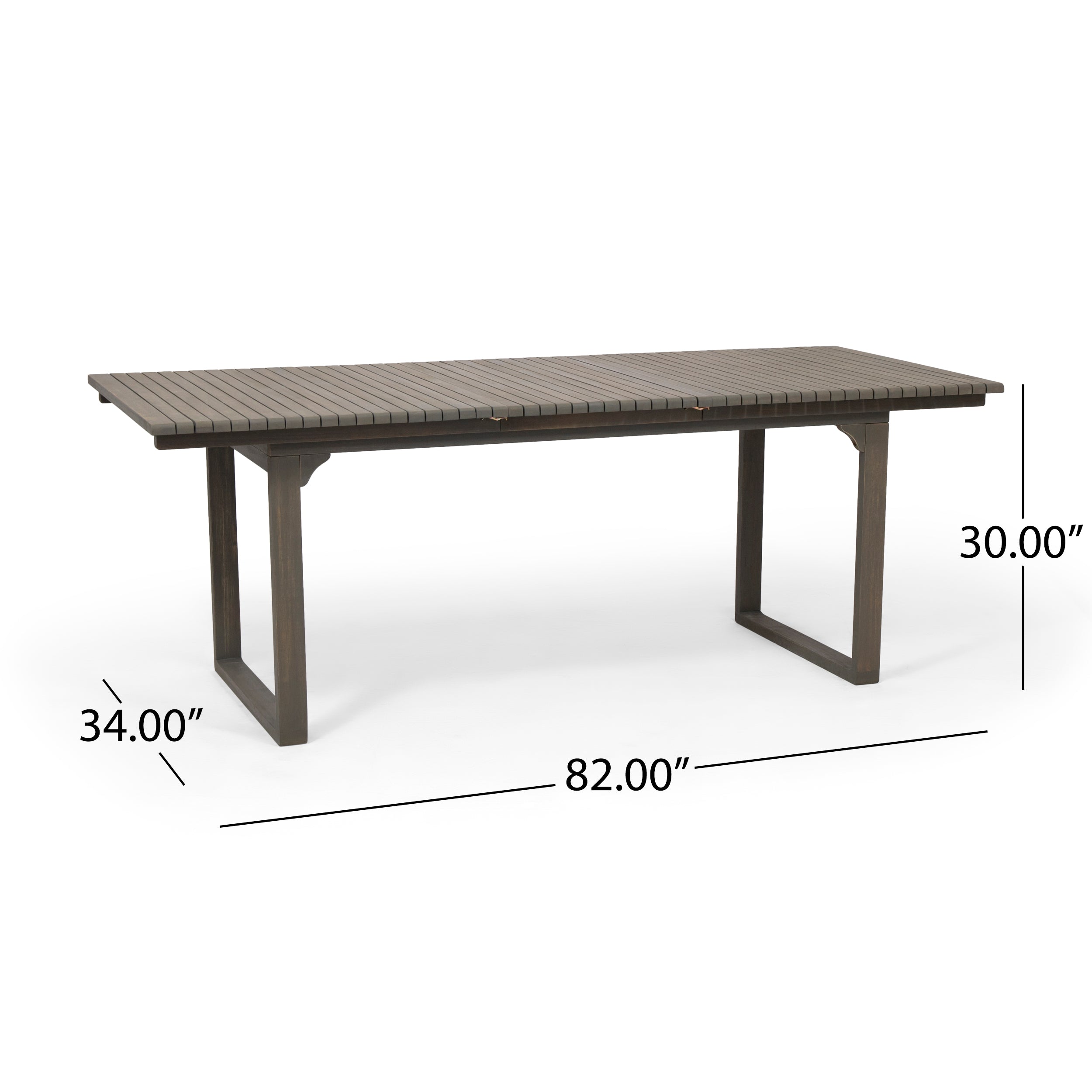 Yilia Outdoor Expandable Acacia Wood Dining Table