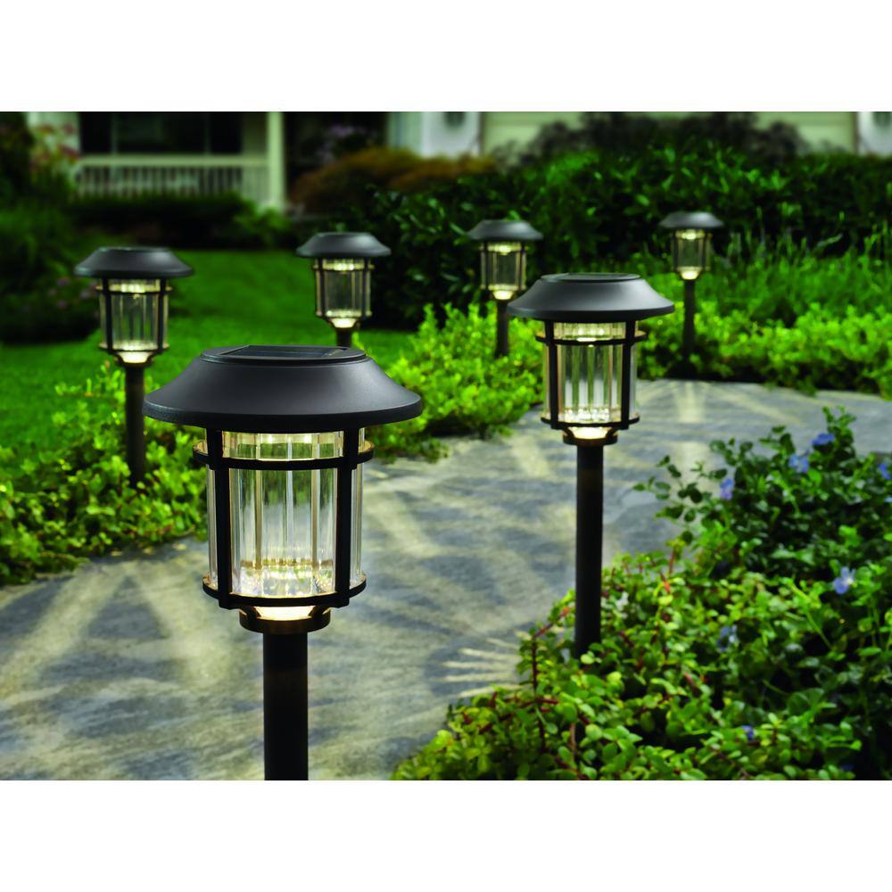 Hampton Bay Solar Bronze LED Path Light 10 Lumens (6-Pack) P3100-01-12