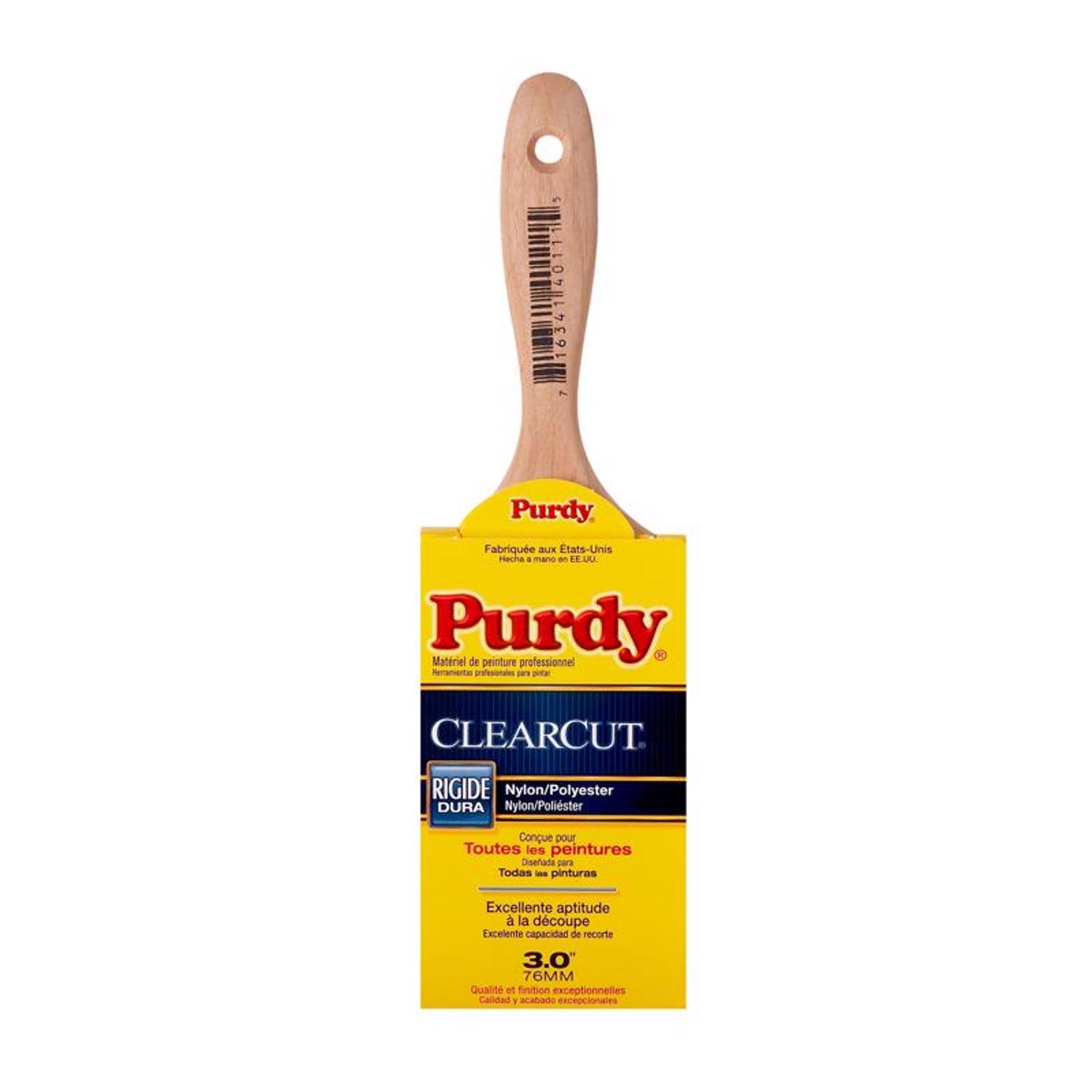 Purdy Clearcut Sprig 3 in. Stiff Flat Trim Paint Brush