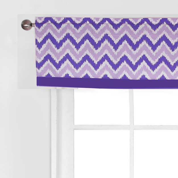 Bacati Mixnmatch Purple Chevron Zigzag Window Valance