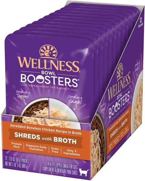 Wellness CORE Simply Shreds Grain-Free Boneless Chicken Wet Cat Food Topper