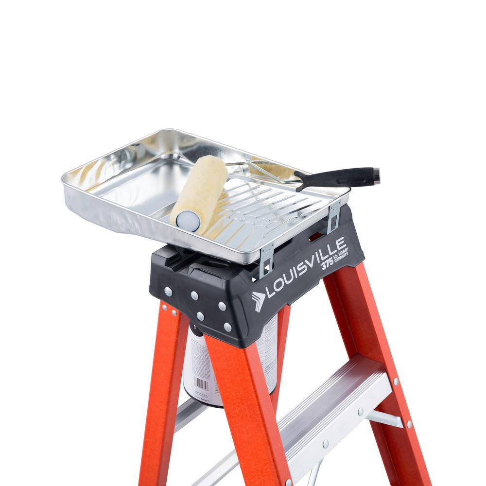 Louisville Ladder 6 ft. Fiberglass Step Ladder with 375 lbs. Load Capacity Type IAA Duty Rating FS1406HD